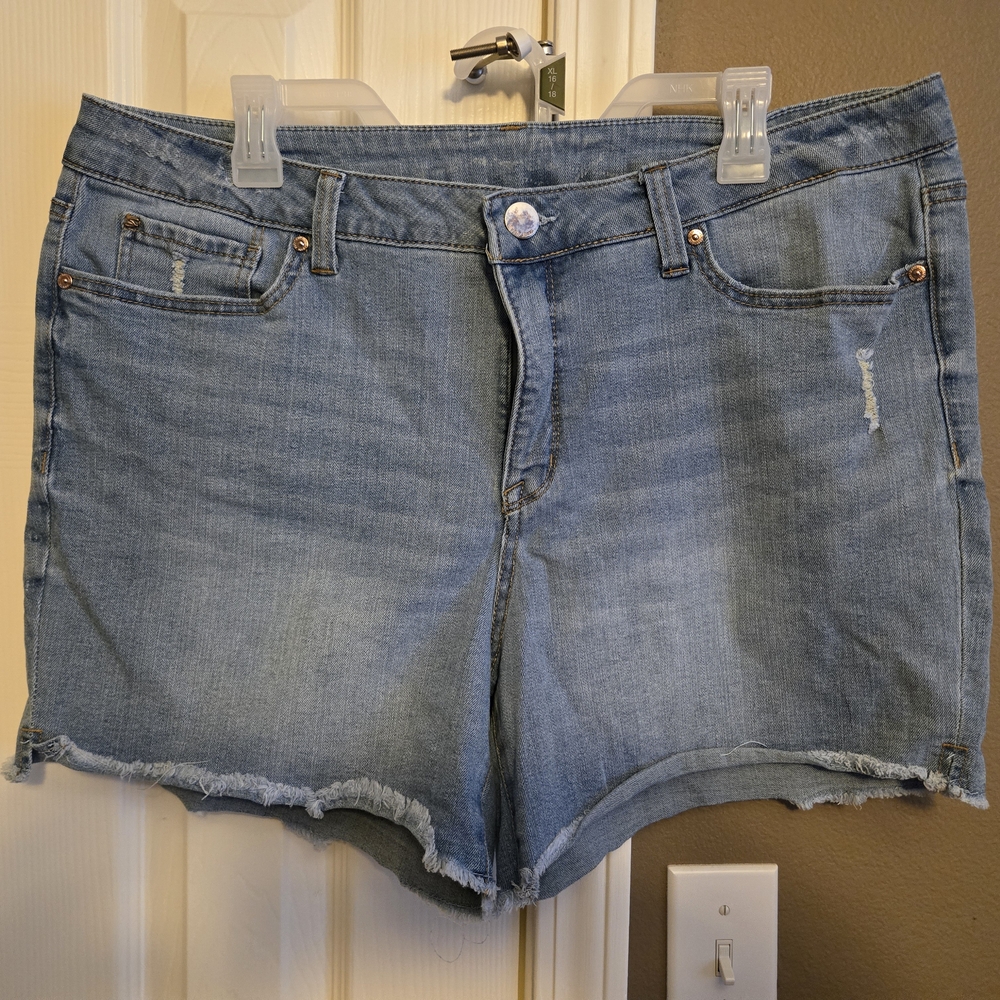 Seven7 Light Blue Jean Shorts